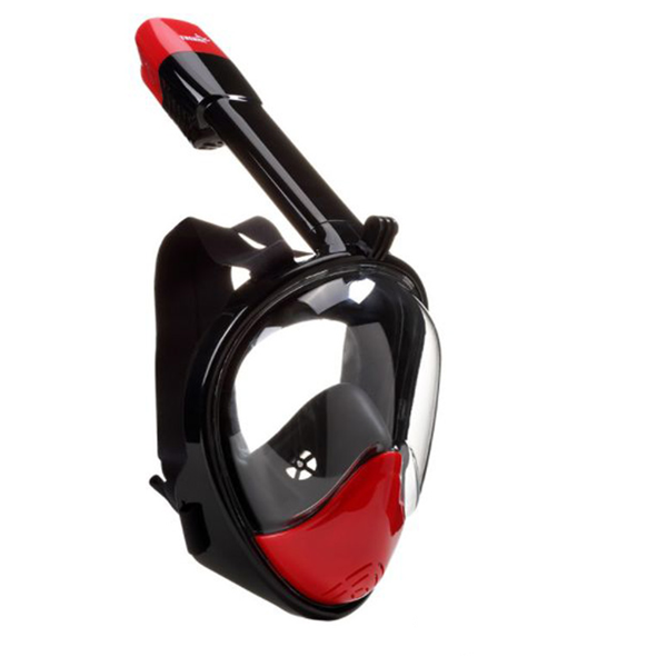 Маска полнолицевая для сноркелинга Free Breath (S-M; Black/Red)